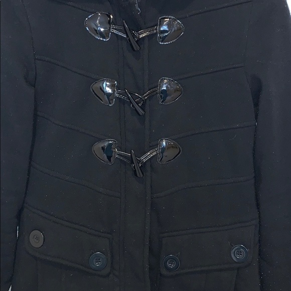 Me Jane Black Hooded Toggle Button Peacoat S - Picture 15 of 16